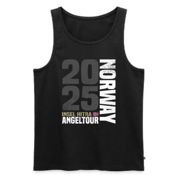 Hitra Norwegen Angeltour 2025 - Männer Premium Bio Tank Top - Schwarz - Vorne - Michal (187cm)