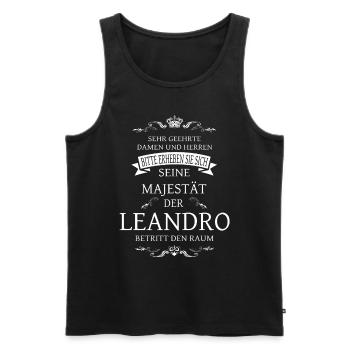 His Majesty the Leandro enters the room - Men's Premium Organic Tank Top - black - Front - Michal (187cm)