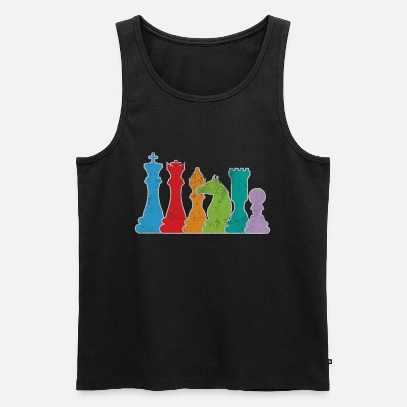 Schach - Männer Premium Bio Tank Top - Schwarz