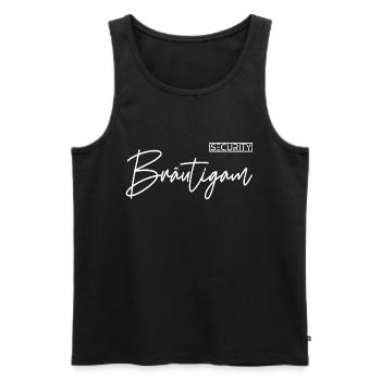 Bräutigam Security - Männer Premium Bio Tank Top - Schwarz - Vorne - Michal (187cm)
