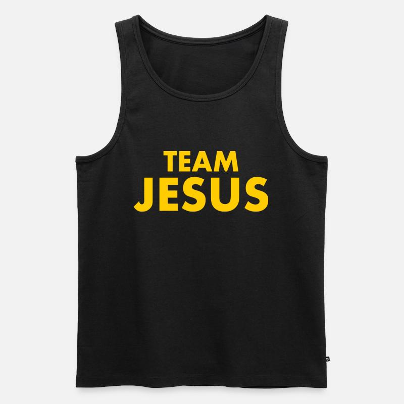 Team jesus - Männer Premium Bio Tank Top - Schwarz