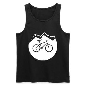 Kreis - Berg - Radfahren - (4) - Männer Premium Bio Tank Top - Schwarz - Vorne - Michal (187cm)