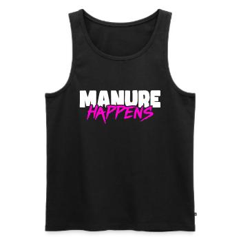 Damn Happens - Funny Farmer Design - Men's Premium Organic Tank Top - black - Front - AI Model Male 178 light (178cm)