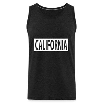 Californie - Débardeur bio Premium Homme - charbon - Devant - Alexander (188cm)