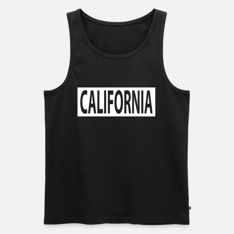 California - Männer Premium Bio Tank Top - Schwarz