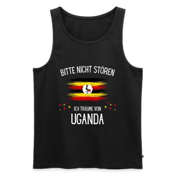 Bitte Nicht Stören Ich Träume Von Uganda - Männer Premium Bio Tank Top - Schwarz - Vorne - AI Model Male 178 light (178cm)