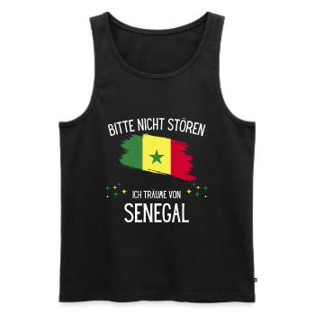 Bitte Nicht Stören Ich Träume Von Senegal - Männer Premium Bio Tank Top - Schwarz - Vorne - AI Model Male 178 light (178cm)