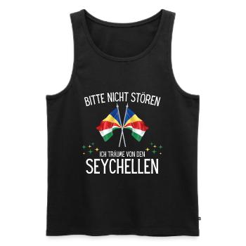 Bitte Nicht Stören Ich Träume Von Den Seychellen - Männer Premium Bio Tank Top - Schwarz - Vorne - Michal (187cm)