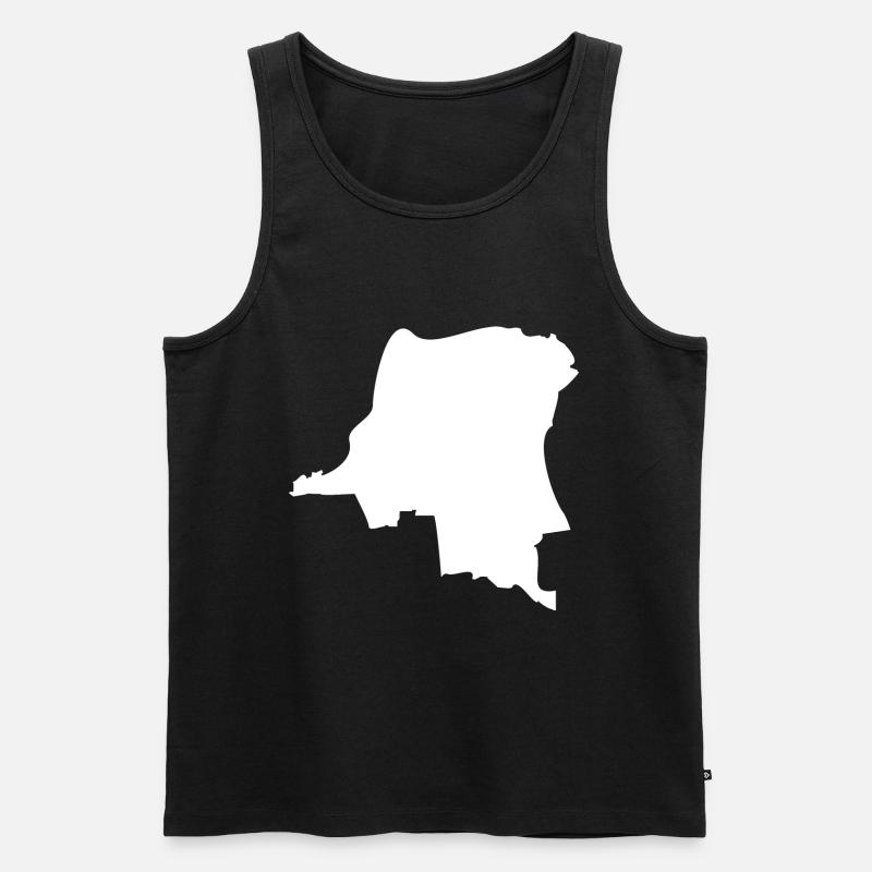 Congo map flag - Men's Premium Organic Tank Top - black