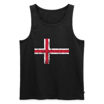 Islande Drapeau islandais Scandinavie Voyage - Débardeur bio Premium Homme - noir - Devant - Michal (187cm)