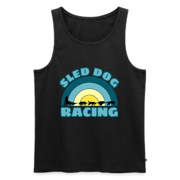 Sled Dog Racing Schlittenhunde Husky Musher - Männer Premium Bio Tank Top - Schwarz - Vorne - AI Model Male 178 light (178cm)