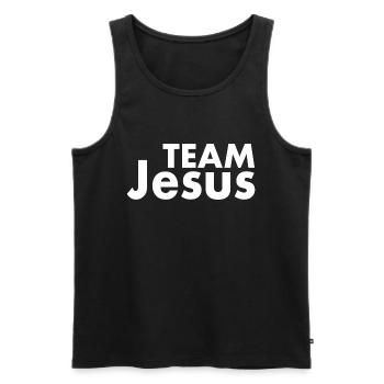 Team jesus - Männer Premium Bio Tank Top - Schwarz - Vorne - AI Model Male 178 light (178cm)