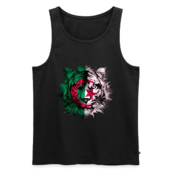 Algerien - Männer Premium Bio Tank Top - Schwarz - Vorne - AI Model Male 178 light (178cm)