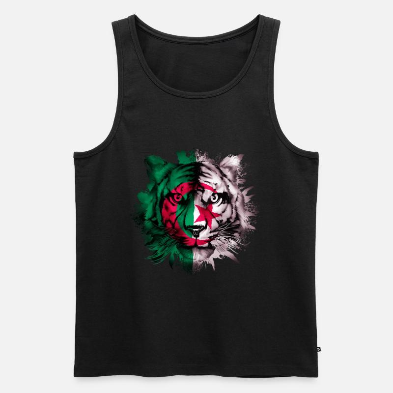 Algerien - Männer Premium Bio Tank Top - Schwarz