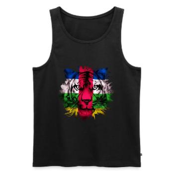 Central African Republic - Men's Premium Organic Tank Top - black - Front - AI Model Male 178 light (178cm)