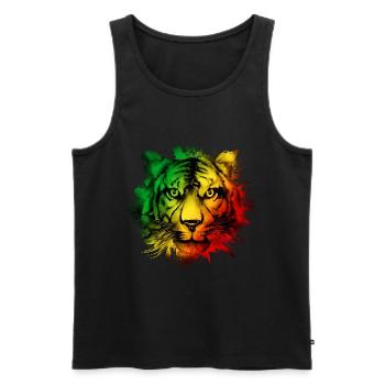 République du Congo - Débardeur bio Premium Homme - noir - Devant - AI Model Male 178 light (178cm)