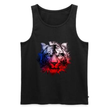 Czech Republic - Men's Premium Organic Tank Top - black - Front - AI Model Male 178 light (178cm)