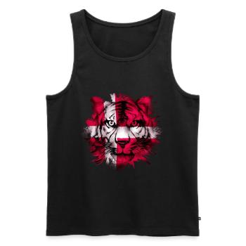 Denmark - Men's Premium Organic Tank Top - black - Front - Michal (187cm)