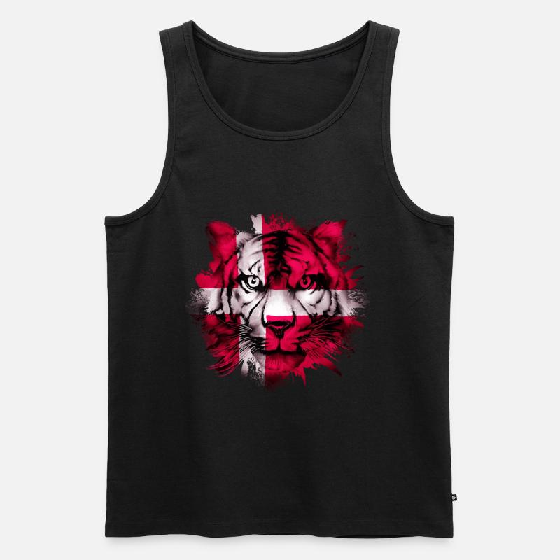 Dänemark - Männer Premium Bio Tank Top - Schwarz