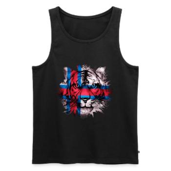 Faroe Islands - Men's Premium Organic Tank Top - black - Front - AI Model Male 178 light (178cm)