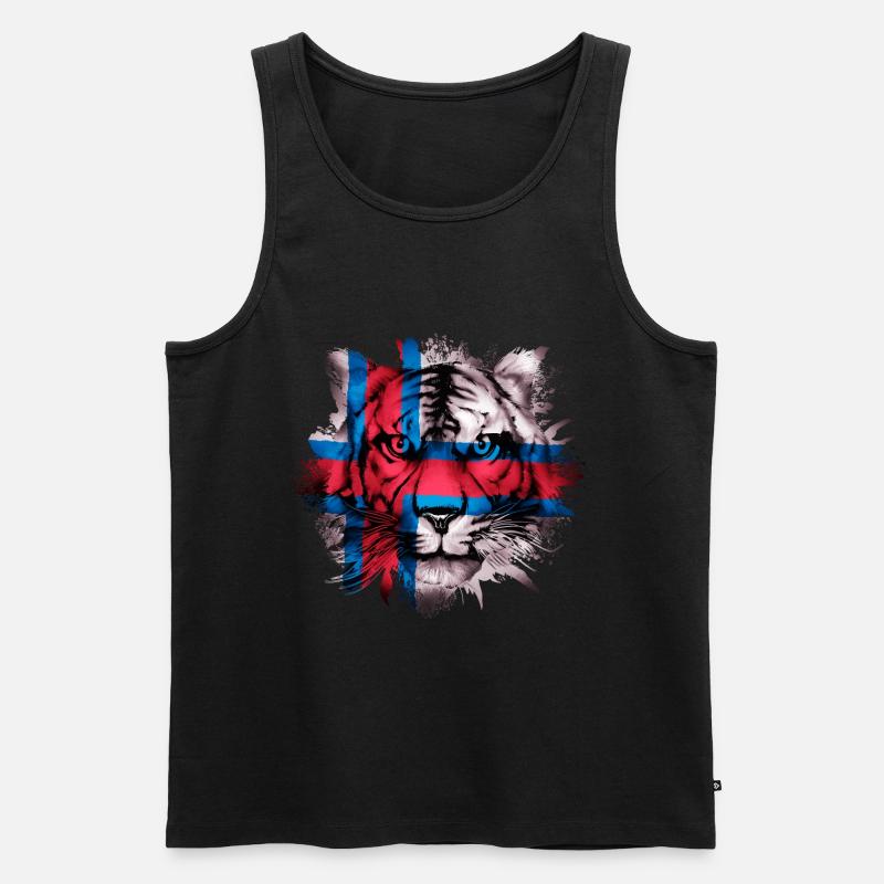 Färöer Inseln - Männer Premium Bio Tank Top - Schwarz