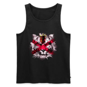 Jersey - Männer Premium Bio Tank Top - Schwarz - Vorne - AI Model Male 178 light (178cm)