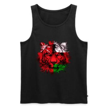 Oman - Men's Premium Organic Tank Top - black - Front - AI Model Male 178 light (178cm)
