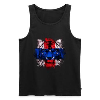 Netherlands Antilles - Men's Premium Organic Tank Top - black - Front - AI Model Male 178 light (178cm)
