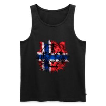Norvège - Débardeur bio Premium Homme - noir - Devant - AI Model Male 178 light (178cm)