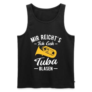 Tuba Tubist Orchester Musiker Blasmusik - Männer Premium Bio Tank Top - Schwarz - Vorne - Michal (187cm)
