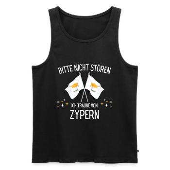 Bitte Nicht Stören Ich Träume Von Zypern - Männer Premium Bio Tank Top - Schwarz - Vorne - Michal (187cm)