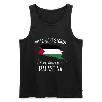 Bitte Nicht Stören Ich Träume Von Palästina - Männer Premium Bio Tank Top - Schwarz - Vorne - Michal (187cm)