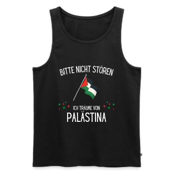 Bitte Nicht Stören Ich Träume Von Palästina - Männer Premium Bio Tank Top - Schwarz - Vorne - Michal (187cm)