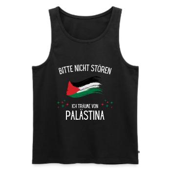 Bitte Nicht Stören Ich Träume Von Palästina - Männer Premium Bio Tank Top - Schwarz - Vorne - Michal (187cm)