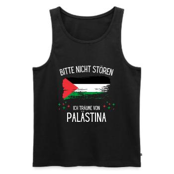 Bitte Nicht Stören Ich Träume Von Palästina - Männer Premium Bio Tank Top - Schwarz - Vorne - Michal (187cm)