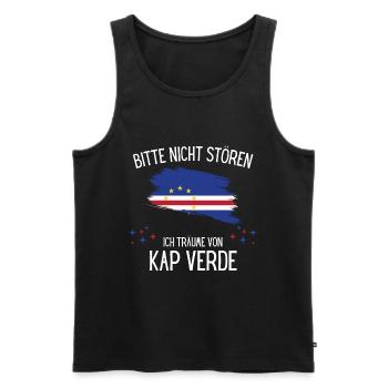 Bitte nicht stören ich träume von Kap Verde - Männer Premium Bio Tank Top - Schwarz - Vorne - AI Model Male 178 light (178cm)