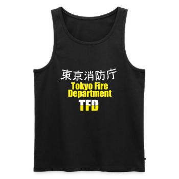 Feuerwehr Japan Tokio , fire department , - Männer Premium Bio Tank Top - Schwarz - Vorne - AI Model Male 178 light (178cm)