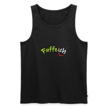 Fiftieth Birthday Fuffzich Shirt 50 Gift - Men's Premium Organic Tank Top - black - Front - AI Model Male 178 light (178cm)