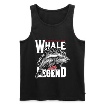 Baleine le roi des mers - Débardeur bio Premium Homme - noir - Devant - AI Model Male 178 light (178cm)