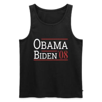 Vintage Barack Obama Joe Biden 2008 I - Débardeur bio Premium Homme - noir - Devant - AI Model Male 178 light (178cm)