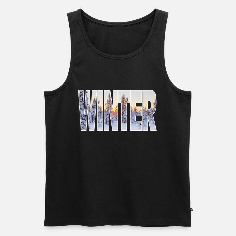 Winter - Männer Premium Bio Tank Top - Schwarz