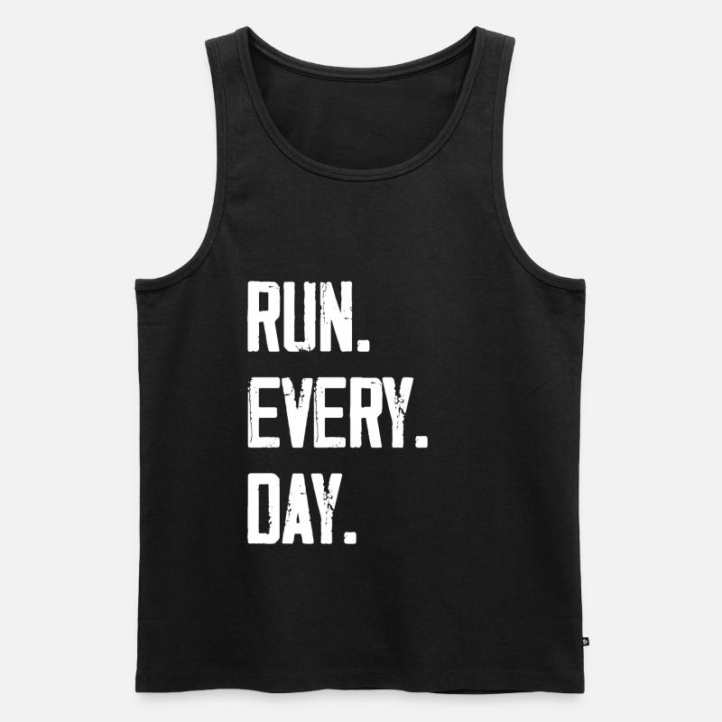 Run Every Day - Men's Premium Organic Tank Top - black