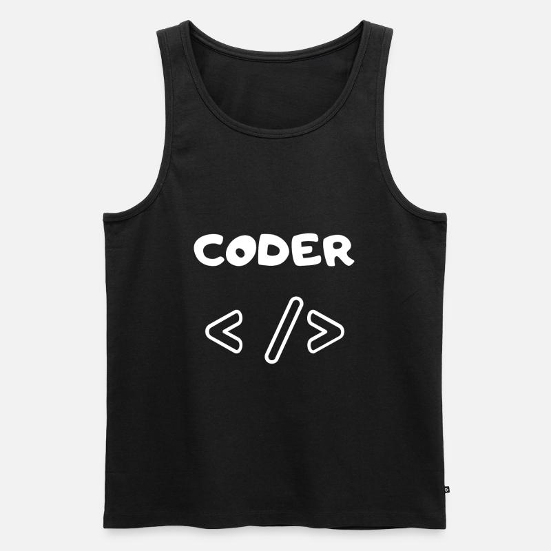 CODER WEB DEVELOPER - Débardeur bio Premium Homme - noir