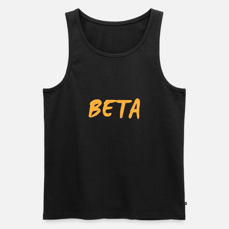BETA WOLF - Männer Premium Bio Tank Top - Schwarz
