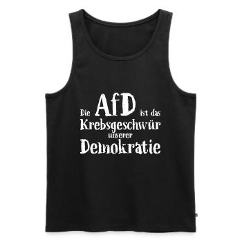 AfD ist ein Krebsgeschwür - Männer Premium Bio Tank Top - Schwarz - Vorne - AI Model Male 178 light (178cm)