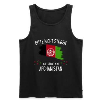 Bitte Nicht Stören Ich Träume Von Afghanistan - Männer Premium Bio Tank Top - Schwarz - Vorne - Michal (187cm)
