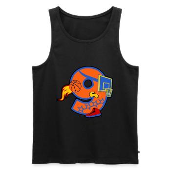 Basketball 9. Geburtstagsparty Nummer 9 - 9 Jahre - Männer Premium Bio Tank Top - Schwarz - Vorne - AI Model Male 178 light (178cm)