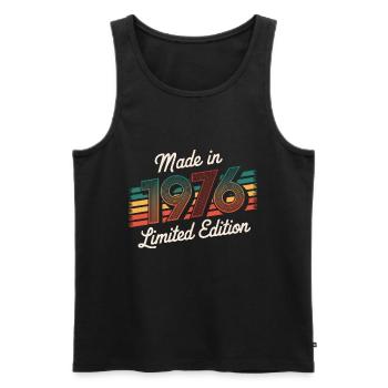 Made In 1976 Limited Edition - 49. Geburtstag - Männer Premium Bio Tank Top - Schwarz - Vorne - Michal (187cm)
