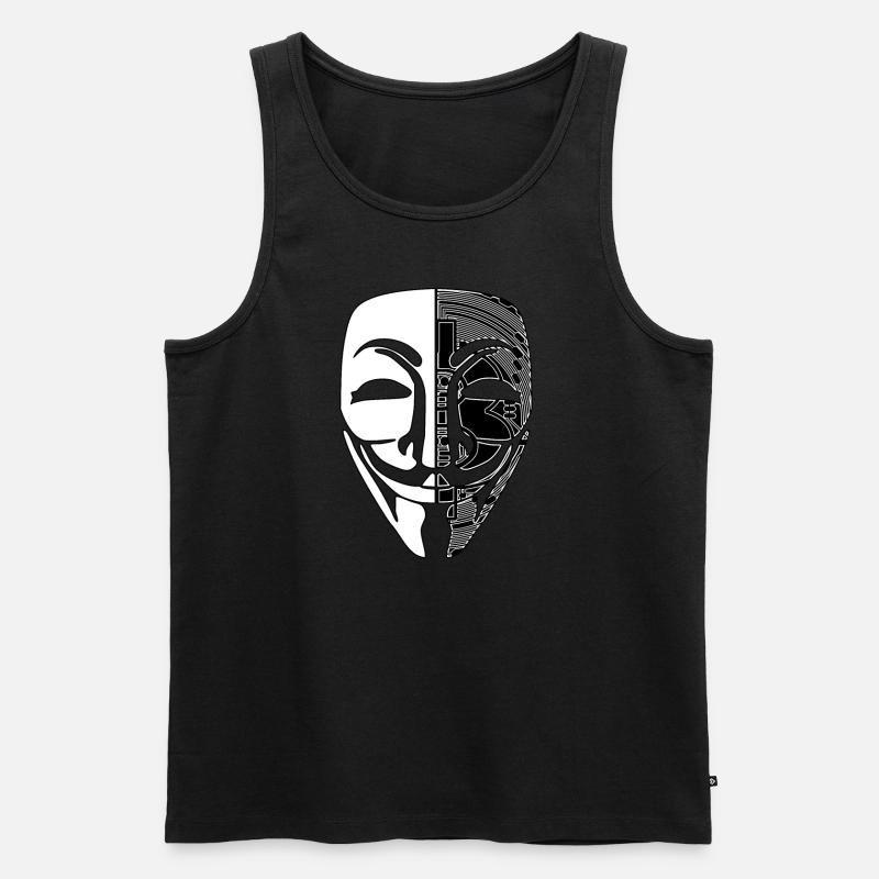 Anonymous Bitcoin - Männer Premium Bio Tank Top - Schwarz