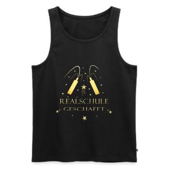 Realschule geschafft Realschulabschluss - Männer Premium Bio Tank Top - Schwarz - Vorne - Michal (187cm)